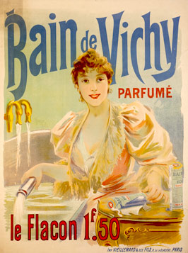 Affiche Bain parfumé aux sels de Vichy - Compagnie Fermière de Vichy
