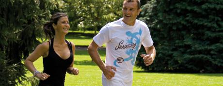 Cardio-training dans le parc Napoléon III à Vichy (Auvergne)